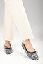 Garcia Black Color Zebra Patterned Women's Ballerinas - 7