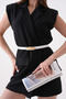 Women's White Thin Faux Leather Gold Buckle Belt 2297