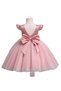 Girl's Powder Buckle Gift Skirt and Pearl Dress - 3