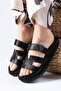 Arden Black Color Women's Flat Summer Slippers - 4