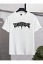 Trust Problem Printed Cotton Fabric Crew Neck White Short Sleeve Men's T-Shirt - 2