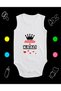 Cotton Mother's King Printed Combed Cotton Baby Body Snap Fastener Badi Zıbın Xt111