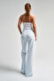 Women's Baby Blue 6S5-103 Straight Fit High Waist 100% Cotton Denim Jean - 5