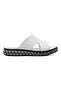 Mr White Orthopedic V Model Khaki Leather Women's Slippers