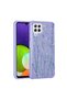 حافظة Galaxy M32 غطاء SYS Popy لامع مع حماية للكاميرا منقوشة باللون الفضي - زهرة - 2