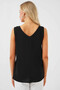 Women's Black V-Neck Zero Sleeve Blouse Hzl25S-Bd19501 - 4