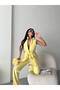 Women's Shawl Collar Belted Vest Palazzo Pants Suit - 2