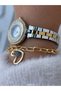 Bridal Watch, Silver Yellow Crystal Stone, Yellow Color Steel Cord, 2 Years Warranty, Bracelet Gift - 7
