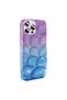 iPhone 15 Pro Max Case Glittery 3D Patterned Sys Hacar Cover - Purple-Blue
