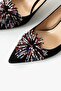 Women's Genuine Leather Evening Shoes Black Suede - 4