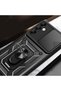 حافظة Galaxy A14 بغطاء منزلق SYS Vega مع حامل مغناطيسي لحماية الكاميرا - أسود - 4