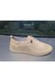04 Black and White Genuine Leather Carik Balerina Rubber Lace-Up Orthopedic Women's Shoes - 2