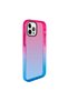 حافظة Punto ملونة متوافقة مع هاتف iPhone 13 Pro Max - وردي-أزرق