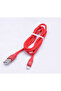 Red Metal Tip Lightning USB Cable-Sys - 6