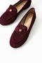 Women's Genuine Leather Ballerinas Claret Red - 3