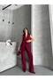 Women's Shawl Collar Belted Vest Palazzo Pants Suit - 7