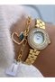 Bridal Watch, Yellow Crystal Stone, Yellow Color Steel Cord, 2 Years Warranty, Bracelet Gift - 5