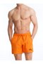 Men's Orange Solid Color Men's Swim Shorts