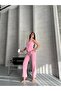 Women's Bottom Top Suit Stylish Stone Button Detail Premium Vest Pants Double Suit - 5