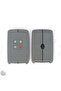 Renault Compatible Clio, Megane, E-Tech, Austral, Koleos, Kadjar, Captur, Zoe, Boreal Semi-Patterned Silicone Key Case (Gray)
