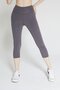 Anthracite Women's High Waist Soft Touch Capri Knee Length Leggings - Fiona