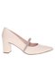 Ladies Mid Heel Shoes Cream | Made In Brazil