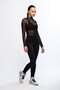 Black Women's High Waist Recovery Sports Leggings - Velong - 2
