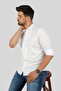 قميص رجالي بنمط البقلاوة البيضاء Slimfit هدية محاصر - 5