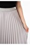 Anthracite Maxi Size Elastic Waist Pleated Skirt - 5