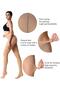 Women's Strechable High Waist Pantyhose opaque Stocking Tights, Free Size, Black/Beige - 7