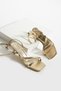 Gold Short Heeled Comfortable Shoes Graduation, Promise, Engagement, Wedding, Event, Evening, Summer Sandals (6cm) - 3