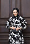 WOMEN'S SUMMER MODEST BELTED WOVEN VISCOSE FABRIC ELEGANT DRESS - 4