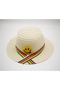 Girl's Emoji Detail Straw Hat 8795 - 2