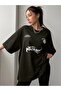 Fantastic Single Jersey T-Shirt - Black Printed Oversize Crew Neck T-Shirt - 3