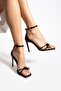 Women's Genuine Leather Heeled Shoes Black - 2