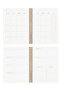 A5 Spiral Dark Blue Linen Indefinite Planner Agenda Fountain Pen Compatible - 5
