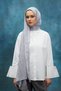 Italian Jacquard Shawl Wave Pattern - Silver - 2