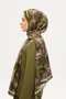 Rossa Pattern Soft Shawl - Oil Green - 3
