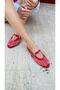 Cody Red Big Mesh Belt Detailed Ballerinas - 2