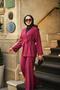 Women's Summer Modal Fabric Bead Detailed Tie-Up Jacket & Pants Set of Two - 4