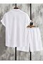 Bürümcük Crinkle Fabric Summer Lycra Men's Shirt Shorts Set - 2