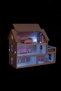 Wooden Painted Toy Doll House – Doll House with Led Lights and Furniture - 2