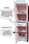 Wooden Toy Refrigerator |   Educational Role Play Cabinet |   93X25X27 cm - 4