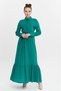 Buttoned Gathered Women's Hijab Dress - 5