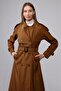 Raglan Sleeve Seasonal Lined Long Trench Coat, Cap - 4