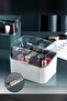 House by House 15 Compartment Nail Polish and Lipstick Organizer with Lid - 2