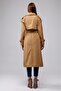 Raglan Sleeve Seasonal Lined Long Trench Coat, Cap - 8