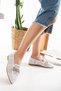 Women's Chain Detailed Knitted Ballerina Shoes Women's Shoes Casual Shoes - 3