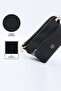 Black Shk226 Faux Leather, Zippered 3 Compartment Hand, Arm and Shoulder Bag - 5