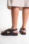 Genuine Leather Massage Supported Black Cross Women Sandals Tmd 2025712 - 8